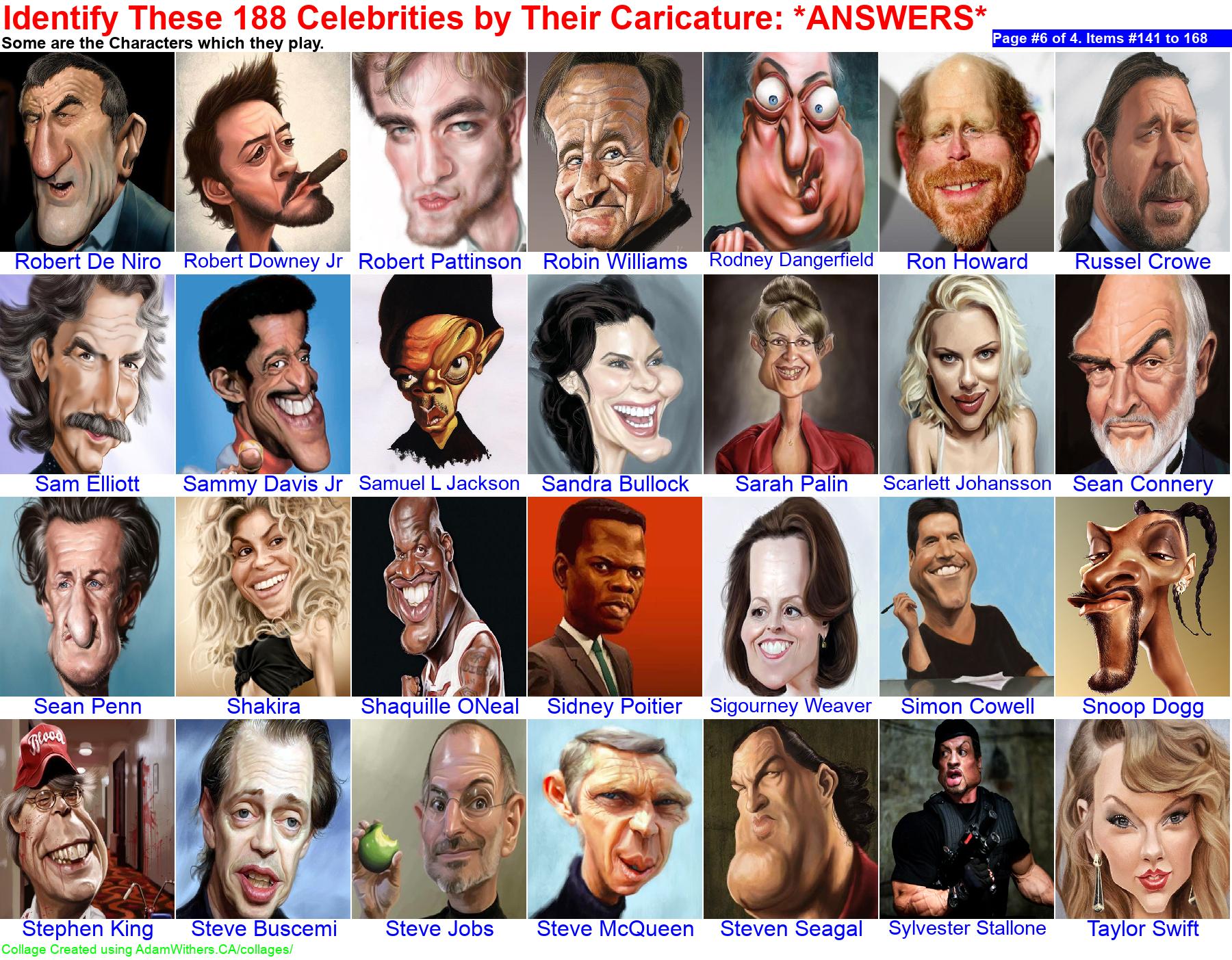 CollageA: guessCelebsCaricatures Page 6